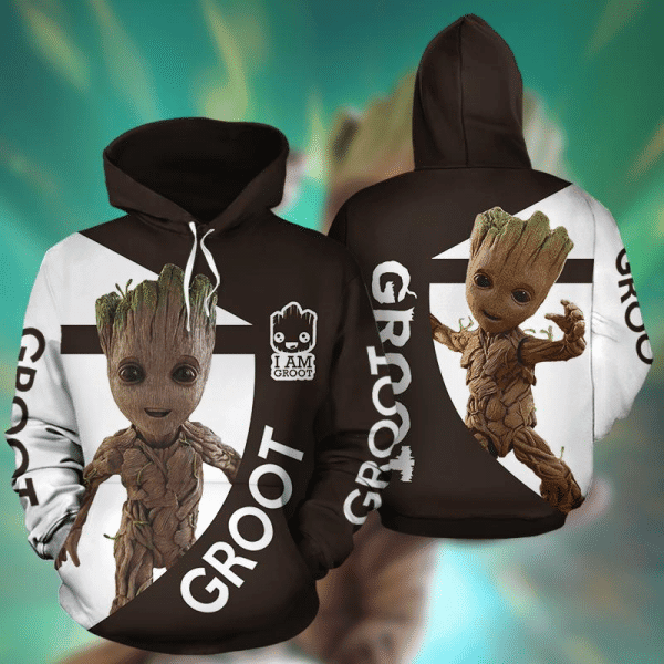 Iam Groot Marvel Comics 3D All Over Printed Sweatshirt, Hoodie, Zip Hoodie | Fan Apparel For Men, Women