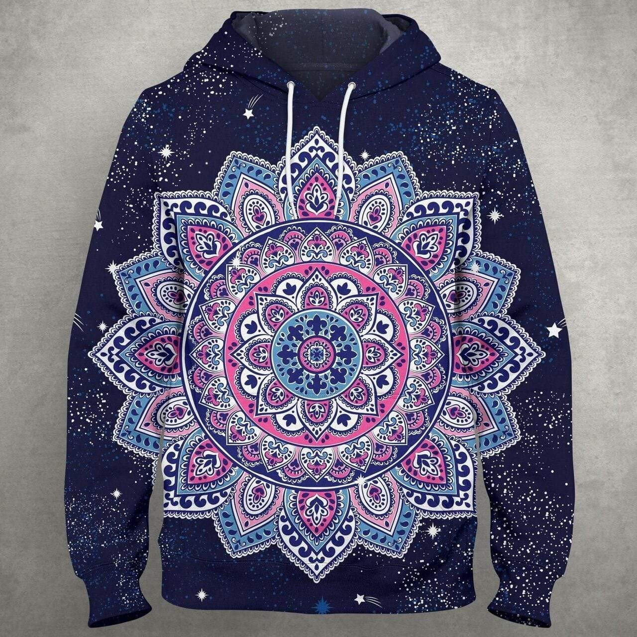 Indian Medallion Blue Galaxy 3D All Over Printed Sweatshirt, Hoodie, Zip Hoodie | Fan Apparel For Men, Women