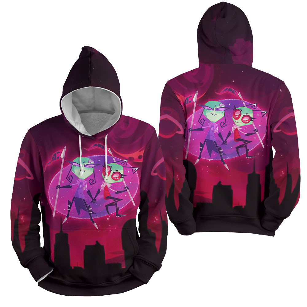 Invader Zim Movie Art 3D All Over Printed Sweatshirt, Hoodie, Zip Hoodie | Fan Apparel For Men, Women