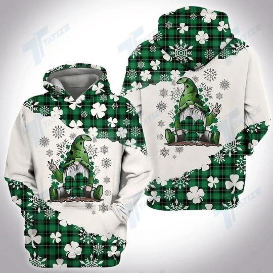 Irish Gnomes Happy St. Patricks Day 3D All Over Printed Sweatshirt, Hoodie, Zip Hoodie | Fan Apparel For Men, Women