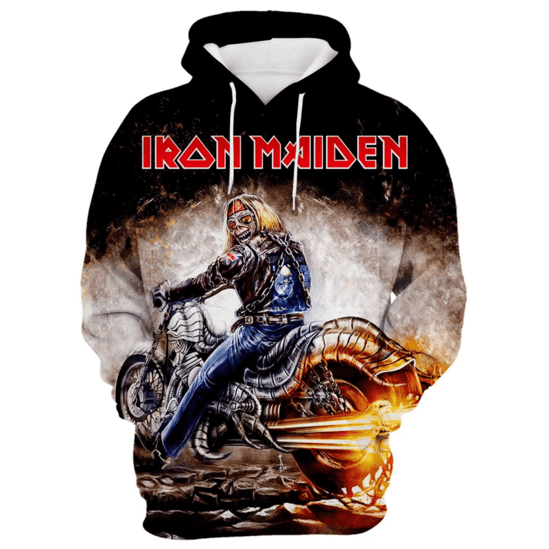 Iron Maiden Motorbike 3D All Over Printed Sweatshirt, Hoodie, Zip Hoodie | Fan Apparel For Men, Women