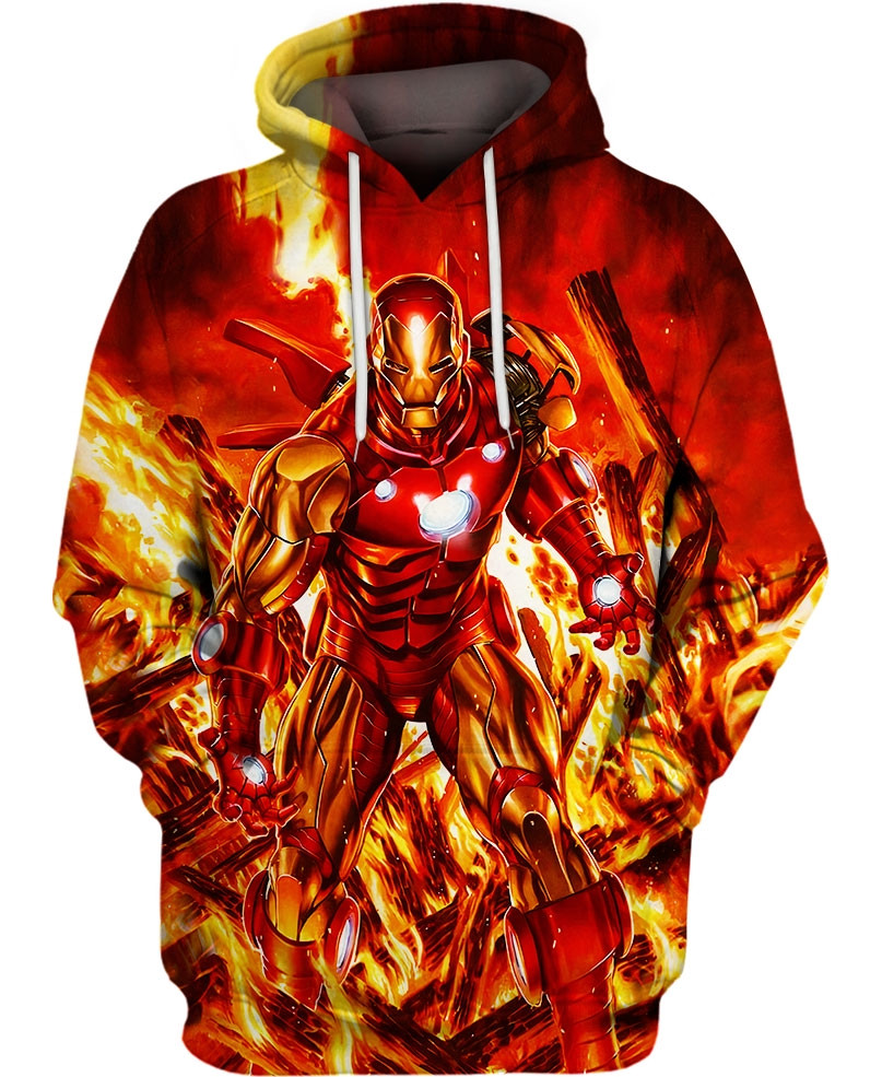 Iron Man 3D All Over Printed Sweatshirt, Hoodie, Zip Hoodie | Fan Apparel For Men, Women