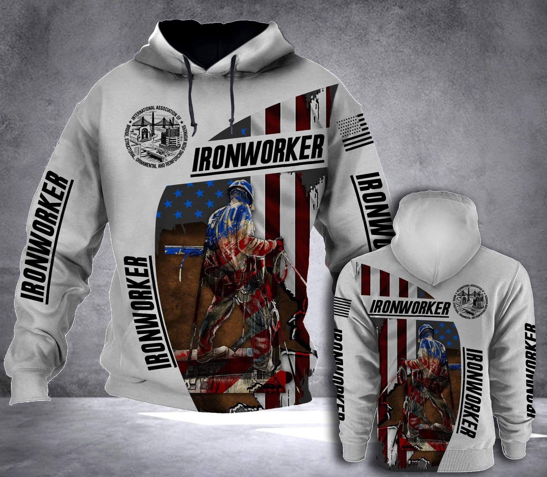 Ironworker 3D All Over Printed Sweatshirt, Hoodie, Zip Hoodie | Fan Apparel For Men, Women