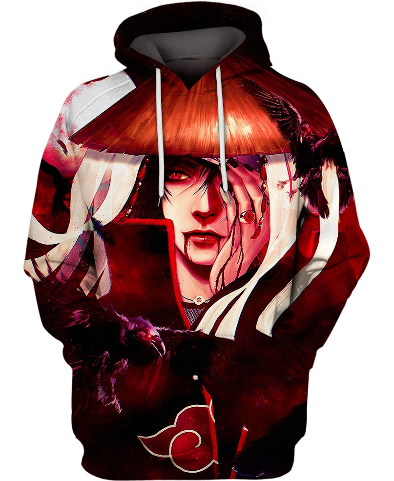 Itachi Blood 3D All Over Printed Sweatshirt, Hoodie, Zip Hoodie | Fan Apparel For Men, Women