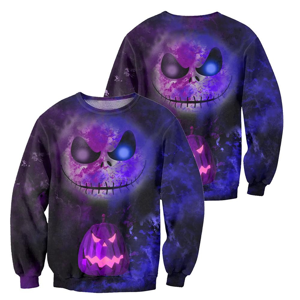 Jack Skellington 3D All Over Printed Sweatshirt, Hoodie, Zip Hoodie | Fan Apparel For Men, Women