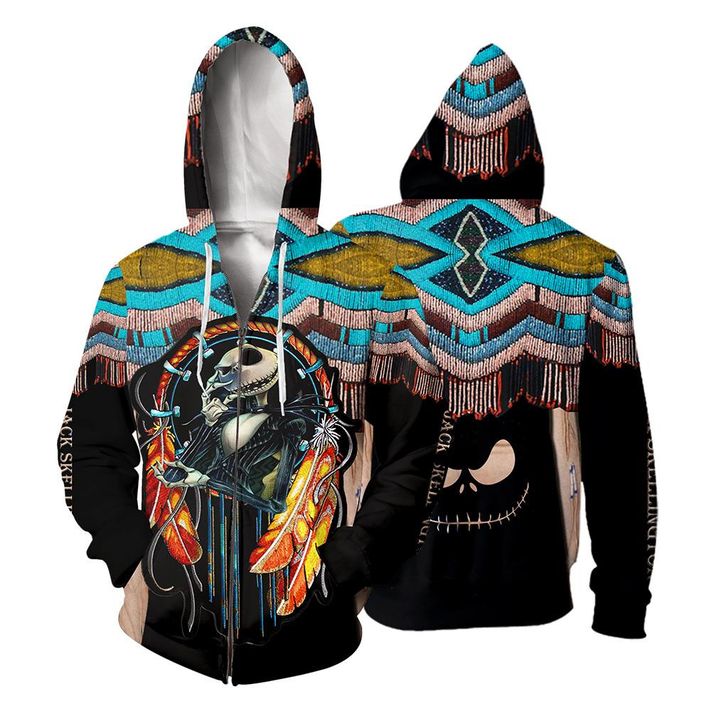 Jack Skellington 3D All Over Printed Sweatshirt, Hoodie, Zip Hoodie | Fan Apparel For Men, Women