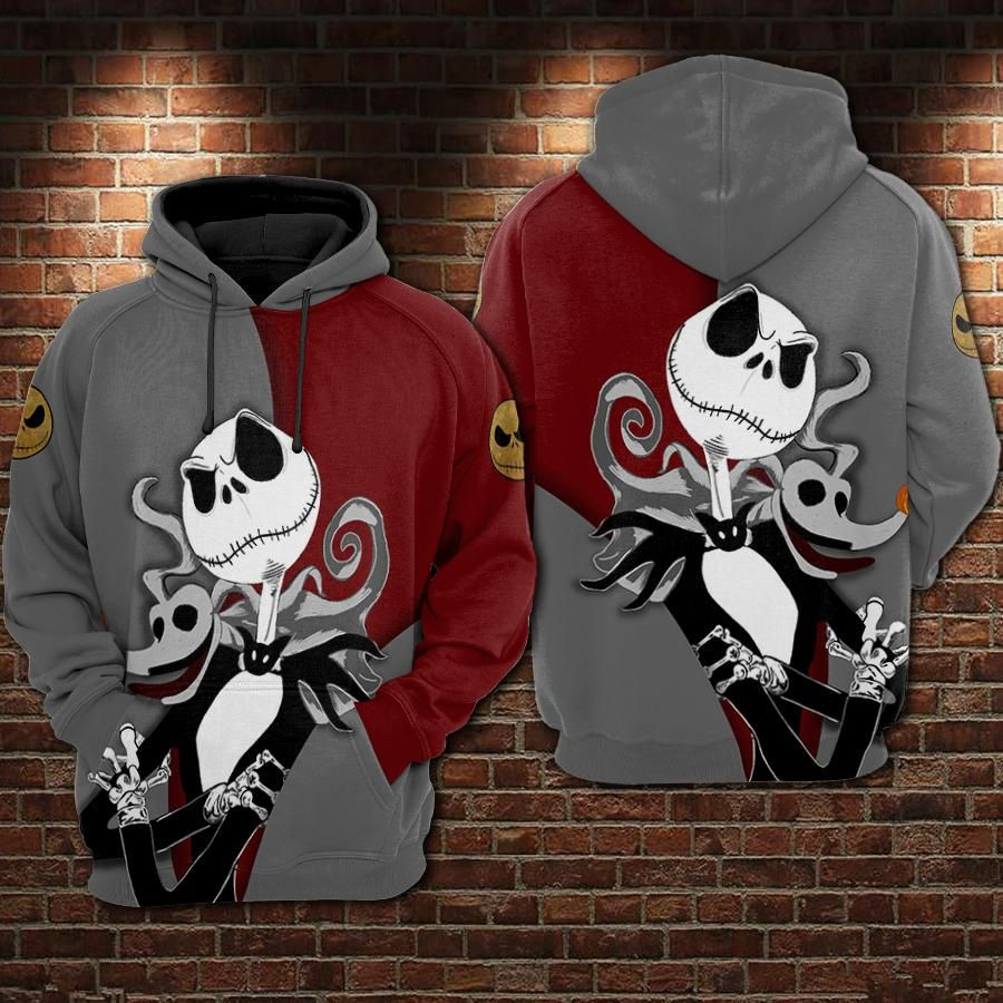 Jack Skellington 3D All Over Printed Sweatshirt, Hoodie, Zip Hoodie | Fan Apparel For Men, Women