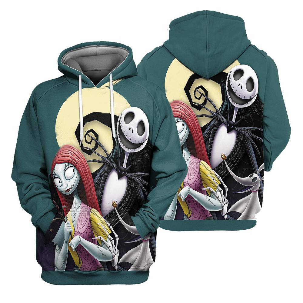 Jack Skellington 3D All Over Printed Sweatshirt, Hoodie, Zip Hoodie | Fan Apparel For Men, Women
