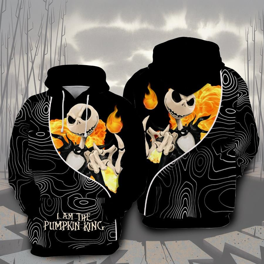Jack Skellington I Am The Pumpkin King 3D All Over Printed Sweatshirt, Hoodie, Zip Hoodie | Fan Apparel For Men, Women