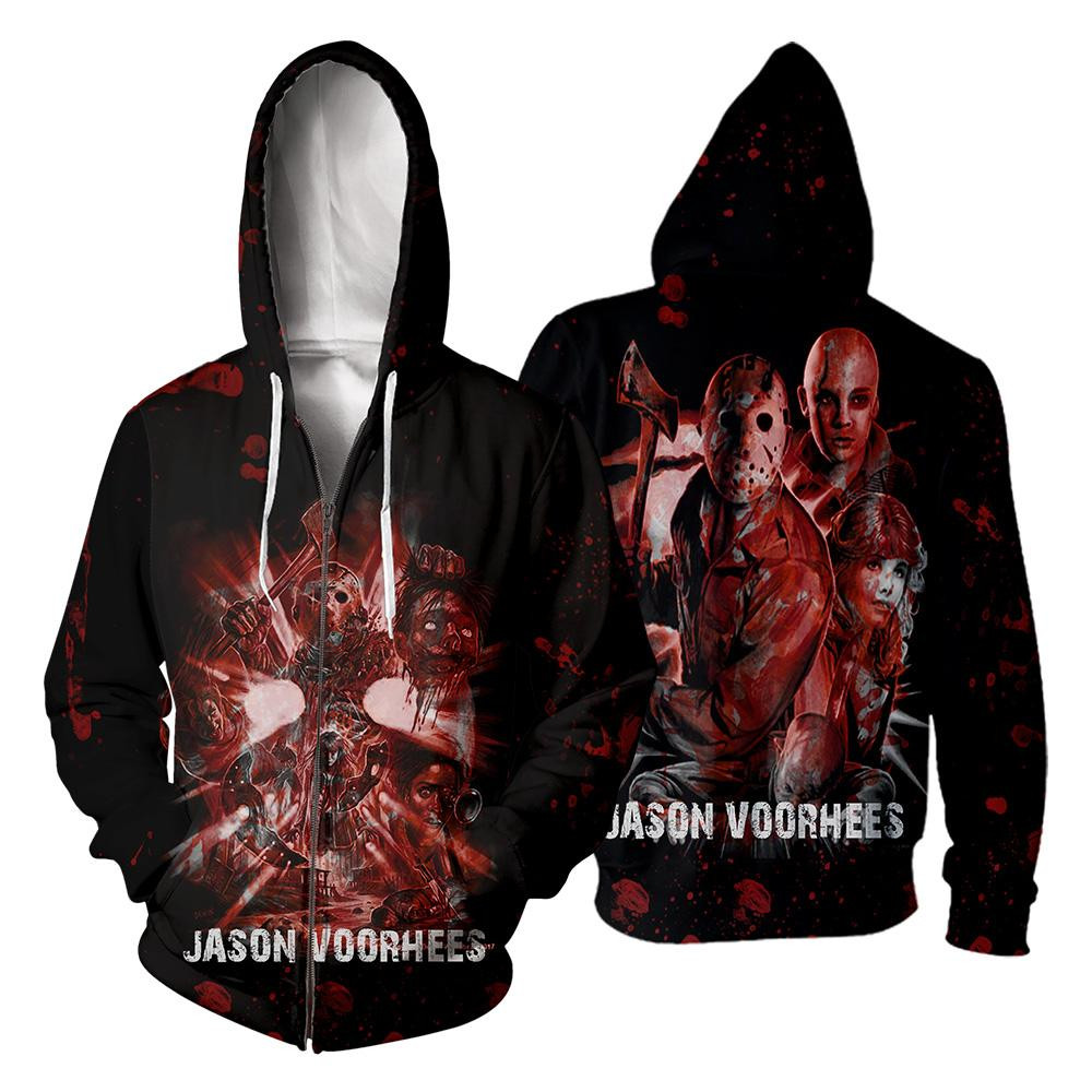 Jason Voorhees 3D All Over Printed Sweatshirt, Hoodie, Zip Hoodie | Fan Apparel For Men, Women