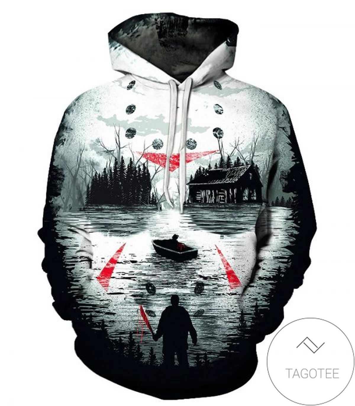 Jason Voorhees Friday The 13th Crystal Lake Art 3D All Over Printed Sweatshirt, Hoodie, Zip Hoodie | Fan Apparel For Men, Women