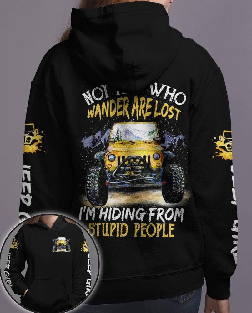 Jeep Girl I'm Hiding From Stupid People 3D All Over Printed Sweatshirt, Hoodie, Zip Hoodie | Fan Apparel For Men, Women