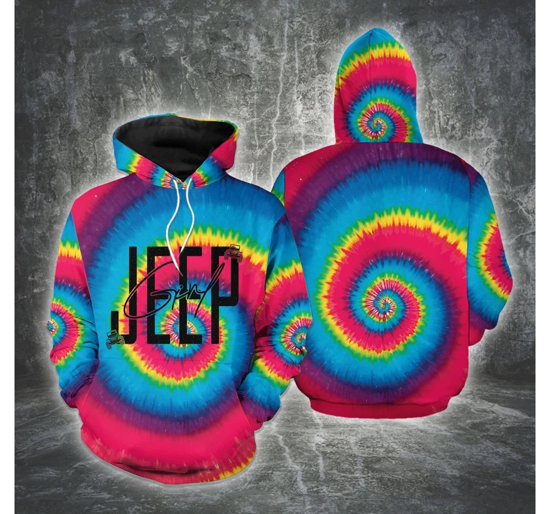 Jeep Tie Dye Unisex 3D All Over Printed Sweatshirt, Hoodie, Zip Hoodie | Fan Apparel For Men, Women
