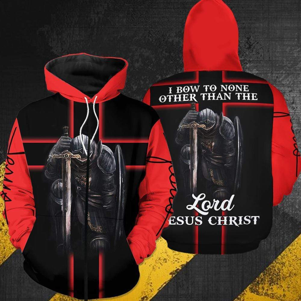 Jesus Is My God I Bow To None Other Than The Lord 3D All Over Printed Sweatshirt, Hoodie, Zip Hoodie | Fan Apparel For Men, Women