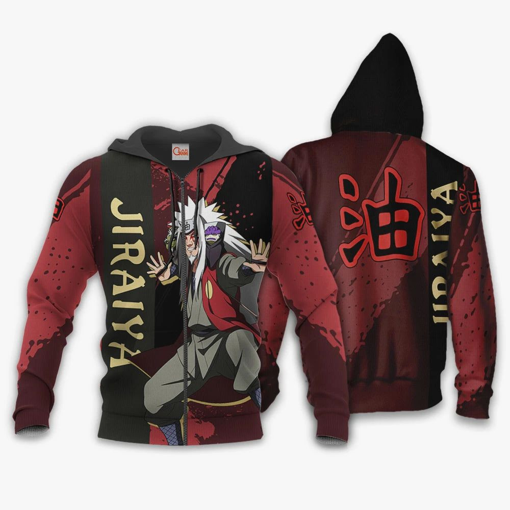 Jiraiya Sage Hoodie Shirt Naruto Anime Jacket Va12 3D All Over Printed Sweatshirt, Hoodie, Zip Hoodie | Fan Apparel For Men, Women