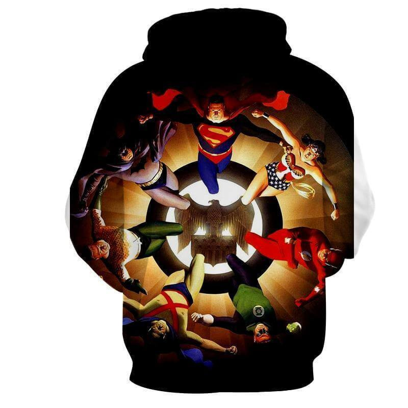 Justice League All Heros Unity 3D All Over Printed Sweatshirt, Hoodie, Zip Hoodie | Fan Apparel For Men, Women