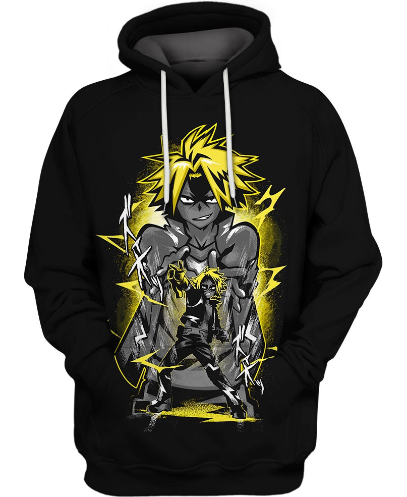 Kaminari Denki 3D All Over Printed Sweatshirt, Hoodie, Zip Hoodie | Fan Apparel For Men, Women