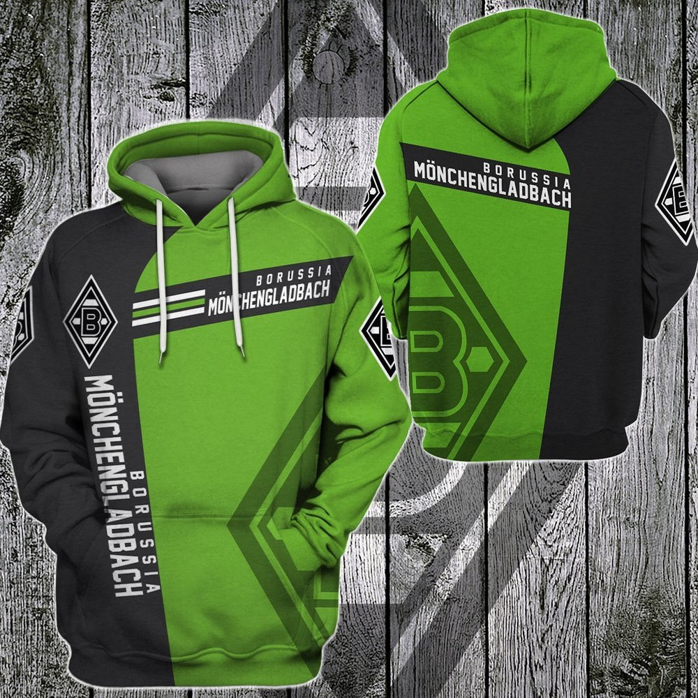 Kapuzenpullover Borussia Monchengladbach Unisex 3D All Over Printed Sweatshirt, Hoodie, Zip Hoodie | Fan Apparel For Men, Women