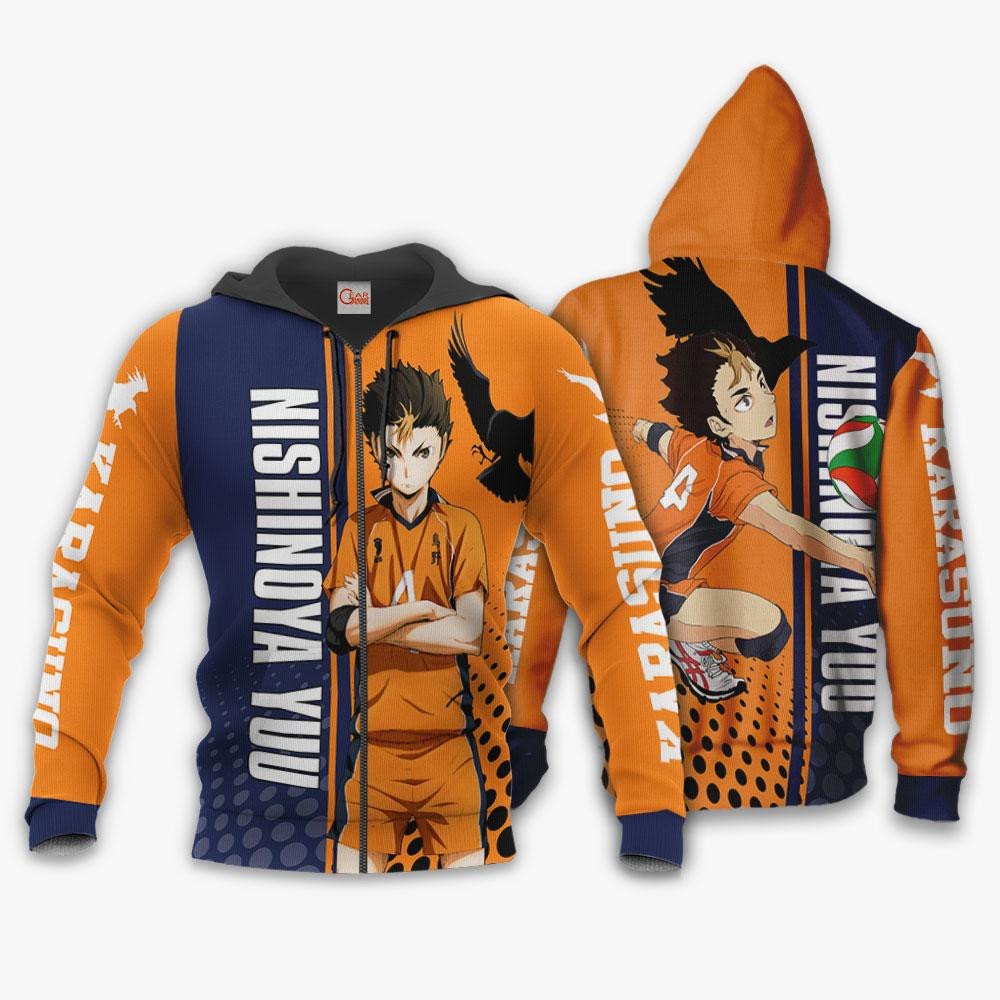 Karasuno Nishinoya Yuu 3D All Over Printed Sweatshirt, Hoodie, Zip Hoodie | Fan Apparel For Men, Women