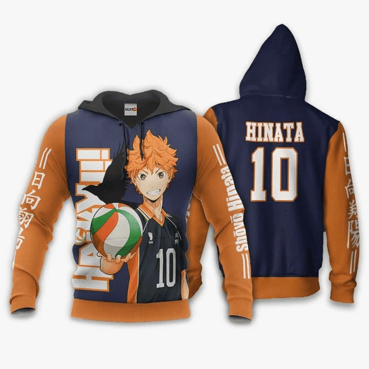 Karasuno Shoyo Hinata Anime Manga Haikyuu 3D All Over Printed Sweatshirt, Hoodie, Zip Hoodie | Fan Apparel For Men, Women