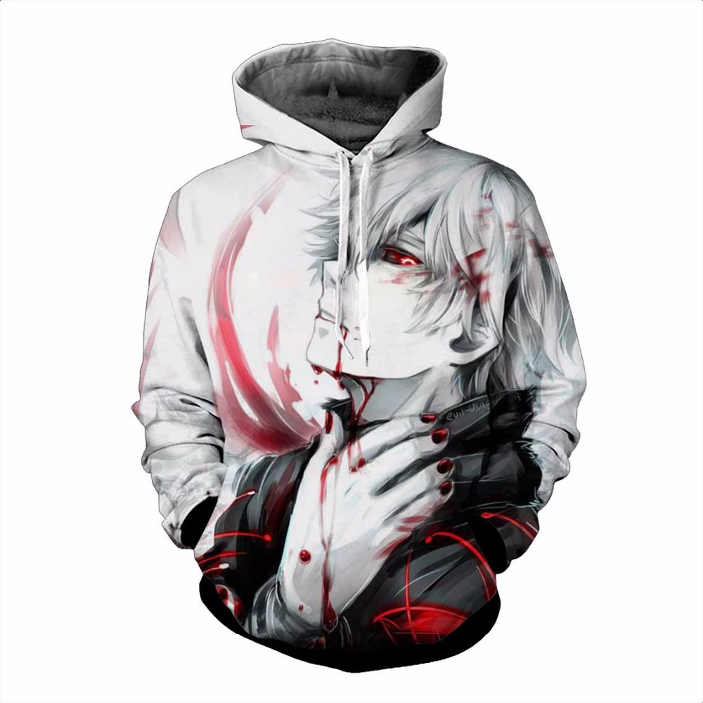 Ken Kaneki Tokyo Ghoul 3D All Over Printed Sweatshirt, Hoodie, Zip Hoodie | Fan Apparel For Men, Women