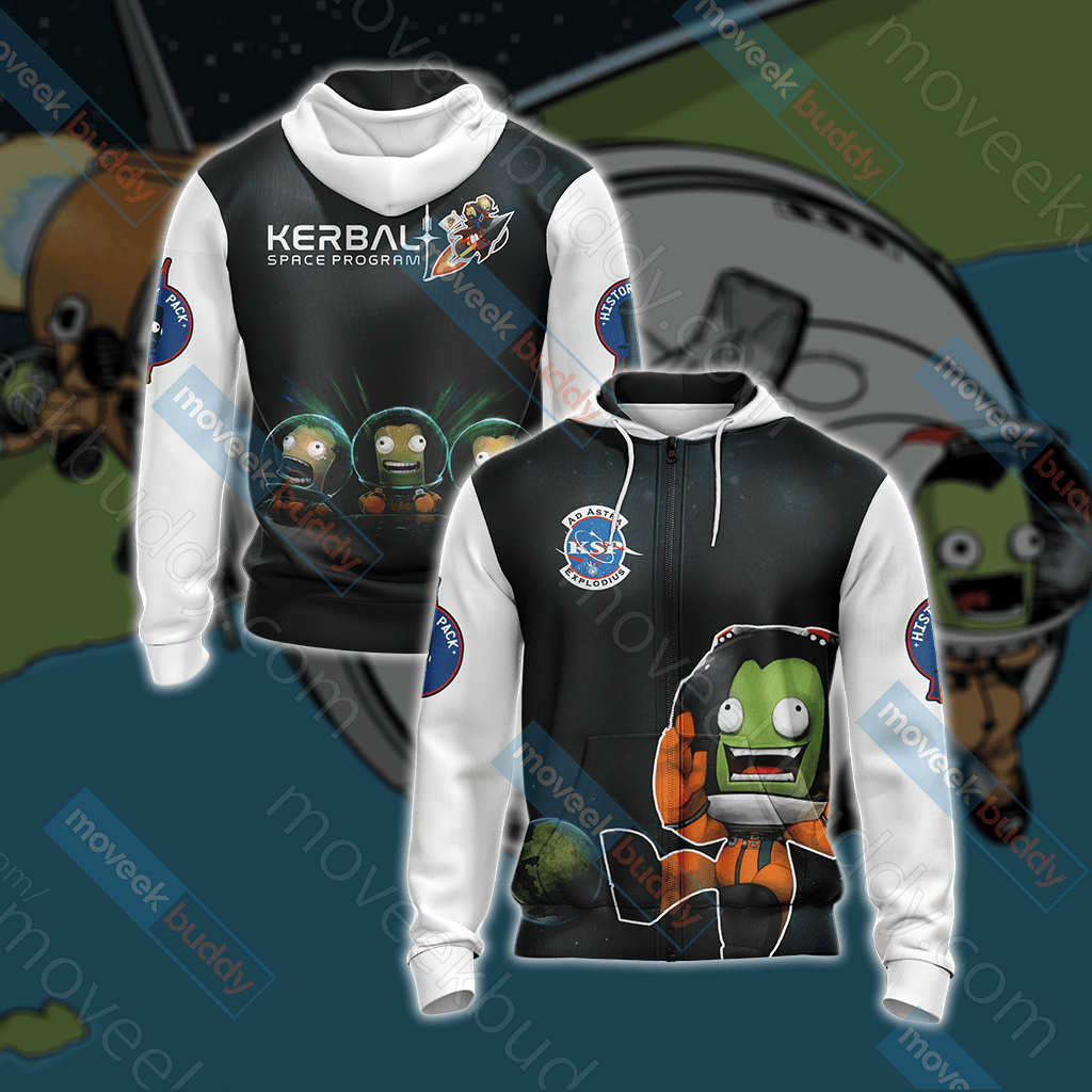 Kerbal Space Program 3D All Over Printed Sweatshirt, Hoodie, Zip Hoodie | Fan Apparel For Men, Women