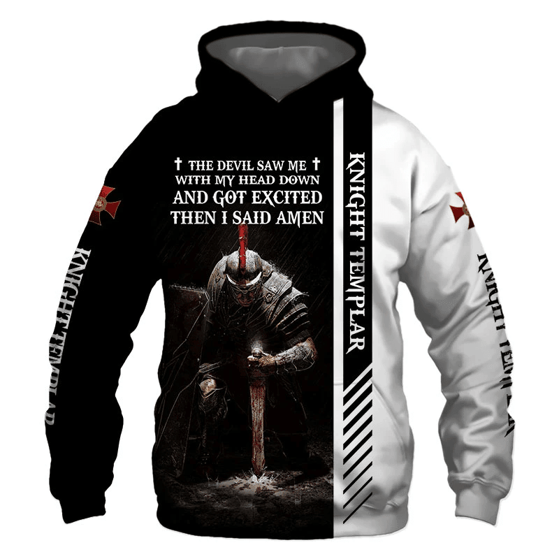 Knights Templar Devil Saw Me Down 3D All Over Printed Sweatshirt, Hoodie, Zip Hoodie | Fan Apparel For Men, Women