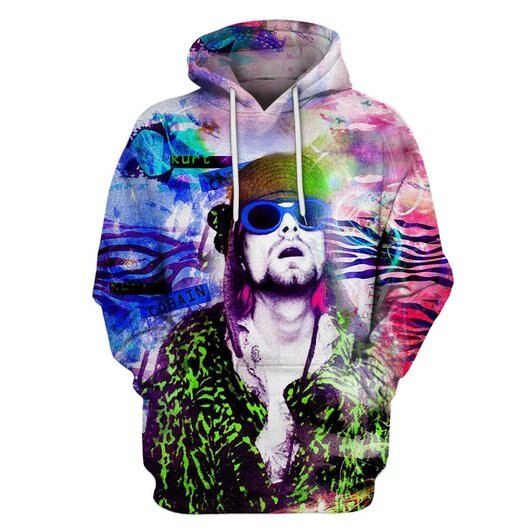Kurt Cobain 3D All Over Printed Sweatshirt, Hoodie, Zip Hoodie | Fan Apparel For Men, Women