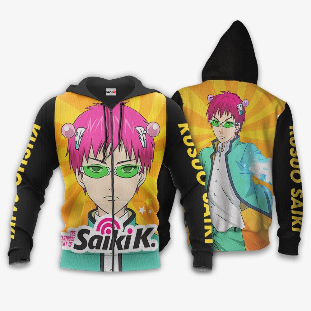 Kusuo Saiki Saiki K Anime 3D All Over Printed Sweatshirt, Hoodie, Zip Hoodie | Fan Apparel For Men, Women