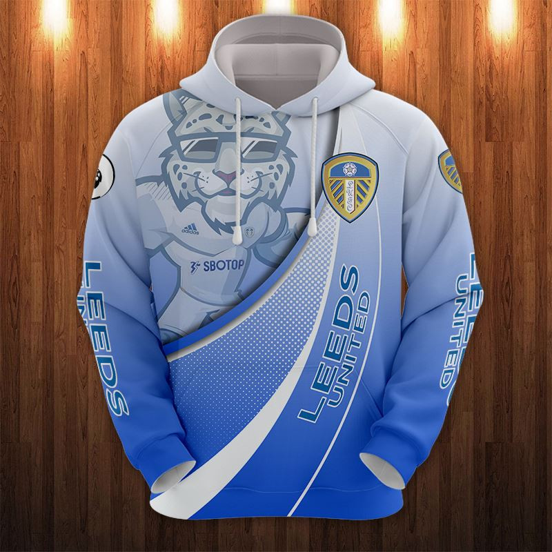 Leeds United Fc Lucas Leopard 3D All Over Printed Sweatshirt, Hoodie, Zip Hoodie | Fan Apparel For Men, Women