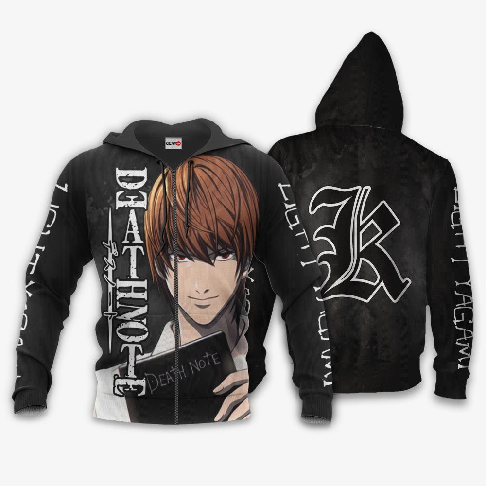 Light Yagami Anime Death Note 3D All Over Printed Sweatshirt, Hoodie, Zip Hoodie | Fan Apparel For Men, Women