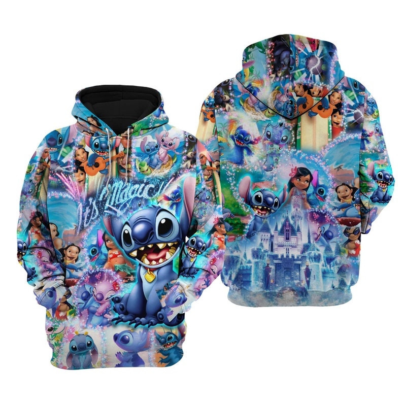Lilo And Stitch Disney-ohana It's Magic 3D All Over Printed Sweatshirt, Hoodie, Zip Hoodie | Fan Apparel For Men, Women