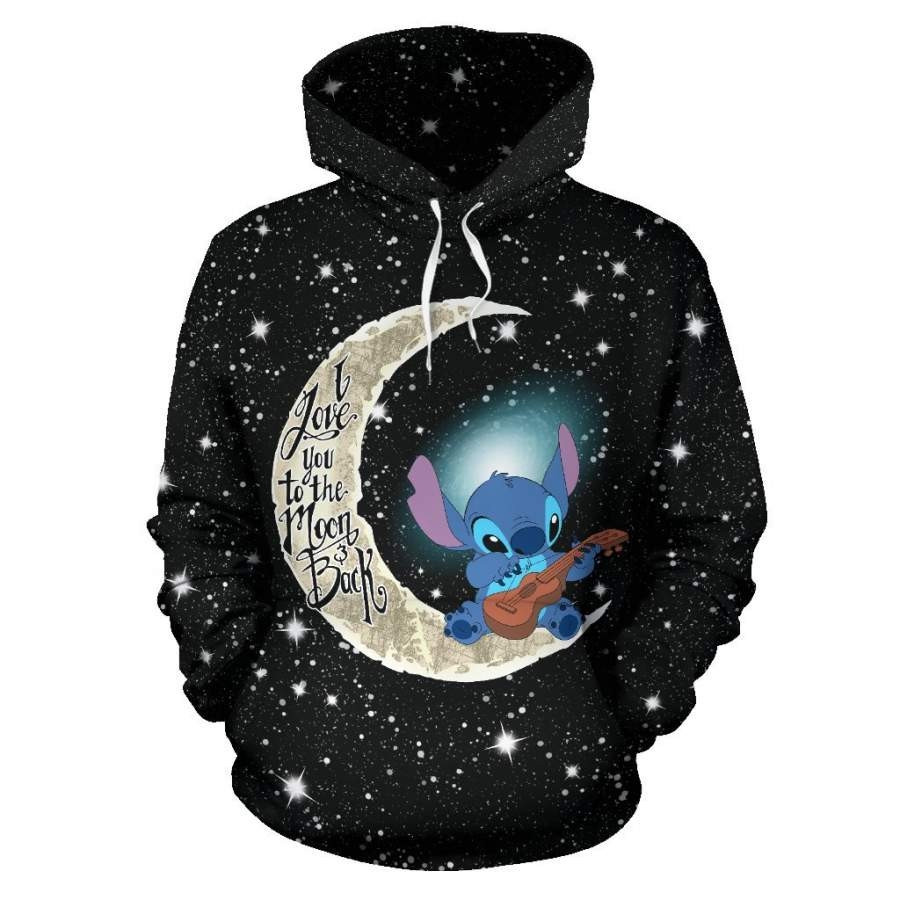 Lilo And Stitch Disney-stitch Playing Guitar 3D All Over Printed Sweatshirt, Hoodie, Zip Hoodie | Fan Apparel For Men, Women