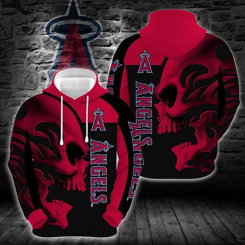 Los Angeles Angels Skull 3D All Over Printed Sweatshirt, Hoodie, Zip Hoodie | Mlb Special Edition Fan Gear For Men, Women