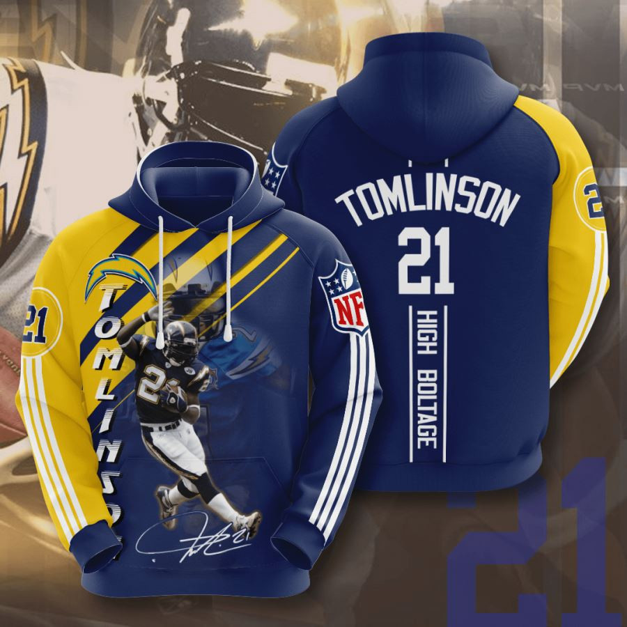 Los Angeles Chargers Tomlinson High Boltage 3D All Over Printed Sweatshirt, Hoodie, Zip Hoodie | Nfl Fan Gear For Men, Women