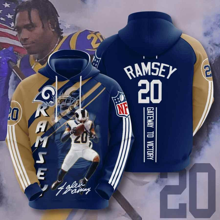 Los Angeles Rams Jalen Ramsey 3D All Over Printed Sweatshirt, Hoodie, Zip Hoodie | Nfl Fan Gear For Men, Women