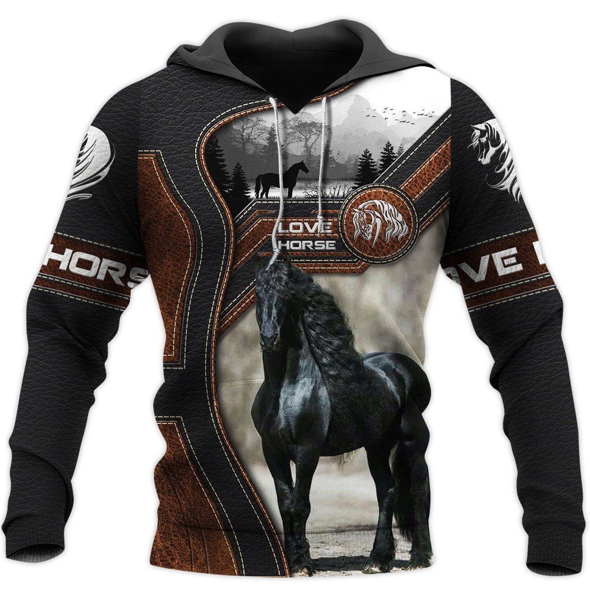 Love Horse 3D All Over Printed Sweatshirt, Hoodie, Zip Hoodie | Fan Apparel For Men, Women