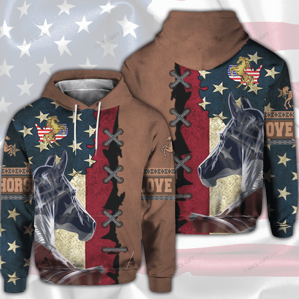 Love Horse 3D All Over Printed Sweatshirt, Hoodie, Zip Hoodie | Fan Apparel For Men, Women