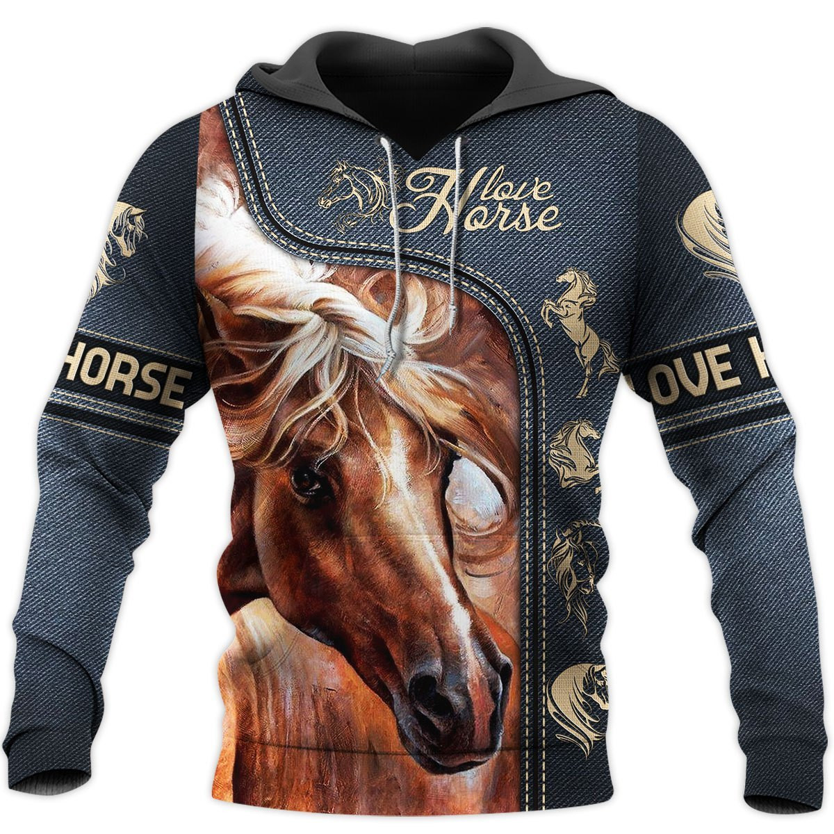 Love Horse 3D All Over Printed Sweatshirt, Hoodie, Zip Hoodie | Fan Apparel For Men, Women