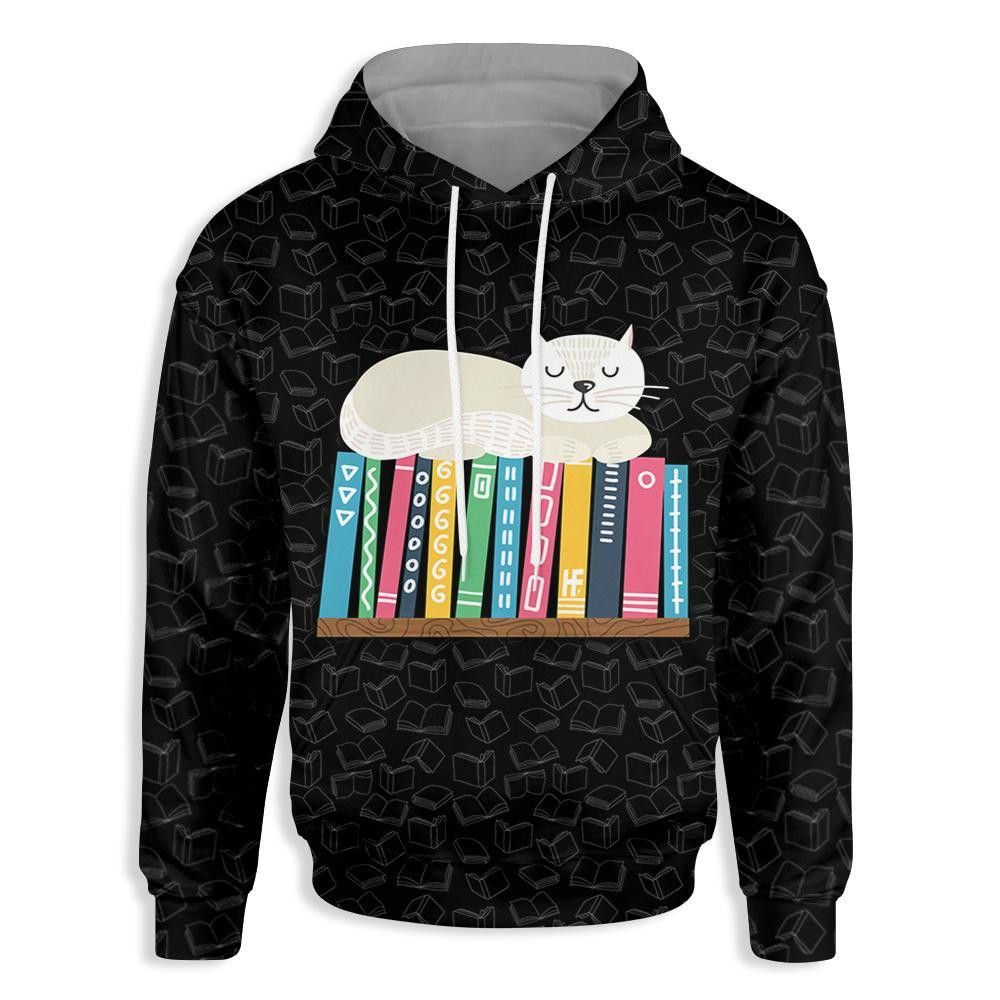 Loves Books And Cats 3D All Over Printed Sweatshirt, Hoodie, Zip Hoodie | Fan Apparel For Men, Women