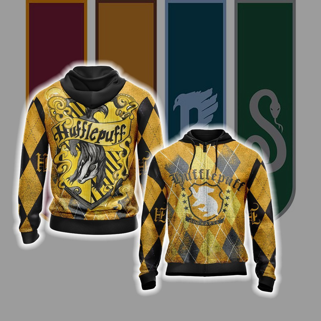 Loyal Like A Hufflepuff Harry Potter 3D All Over Printed Sweatshirt, Hoodie, Zip Hoodie | Fan Apparel For Men, Women