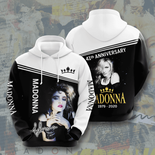 Madonna 41th Anniversary 1979 2020 Signature 3D All Over Printed Sweatshirt, Hoodie, Zip Hoodie | Fan Apparel For Men, Women
