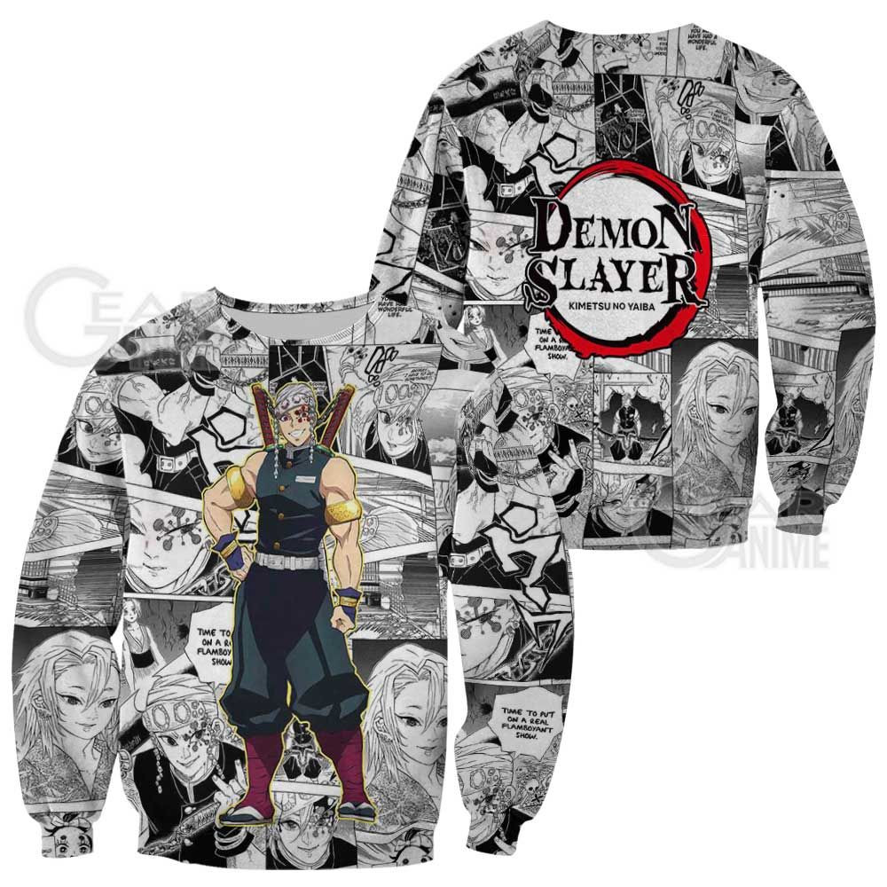 Manga Demon Slayer Tengen Uzui 3D All Over Printed Sweatshirt, Hoodie, Zip Hoodie | Fan Apparel For Men, Women