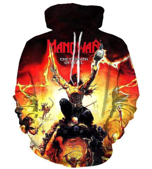 Manowar Heavy Metal Band 3D All Over Printed Sweatshirt, Hoodie, Zip Hoodie | Fan Apparel For Men, Women