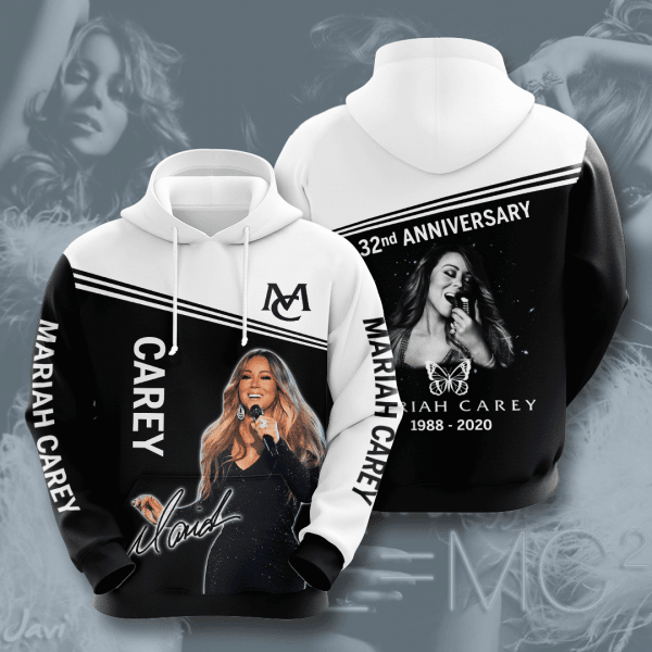 Mariah Carey 32th Anniversary 1988 2020 Signature Design Gift For Fan 3D All Over Printed Sweatshirt, Hoodie, Zip Hoodie | Fan Apparel For Men, Women