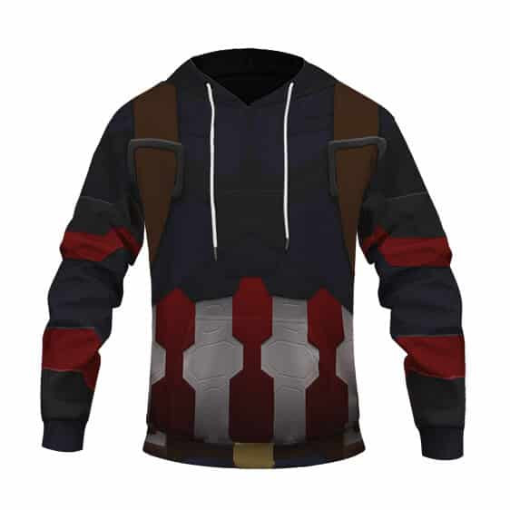 Marvel Captain America Avengers Iii Uniform 3D All Over Printed Sweatshirt, Hoodie, Zip Hoodie | Fan Apparel For Men, Women