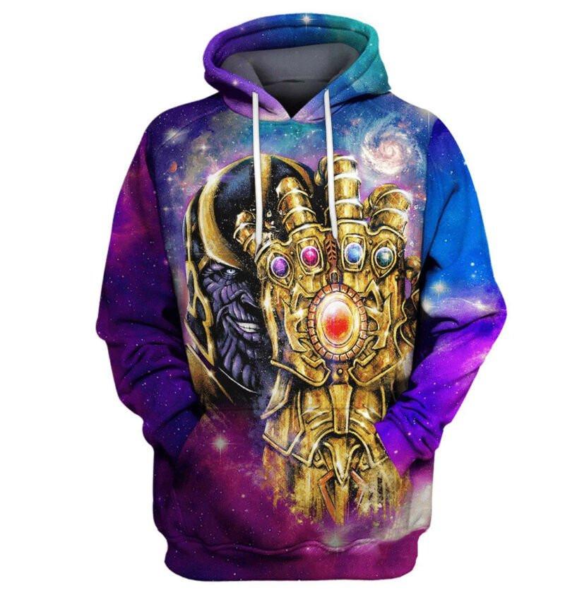 Marvel Thanos Infinity Galaxy 3D All Over Printed Sweatshirt, Hoodie, Zip Hoodie | Fan Apparel For Men, Women