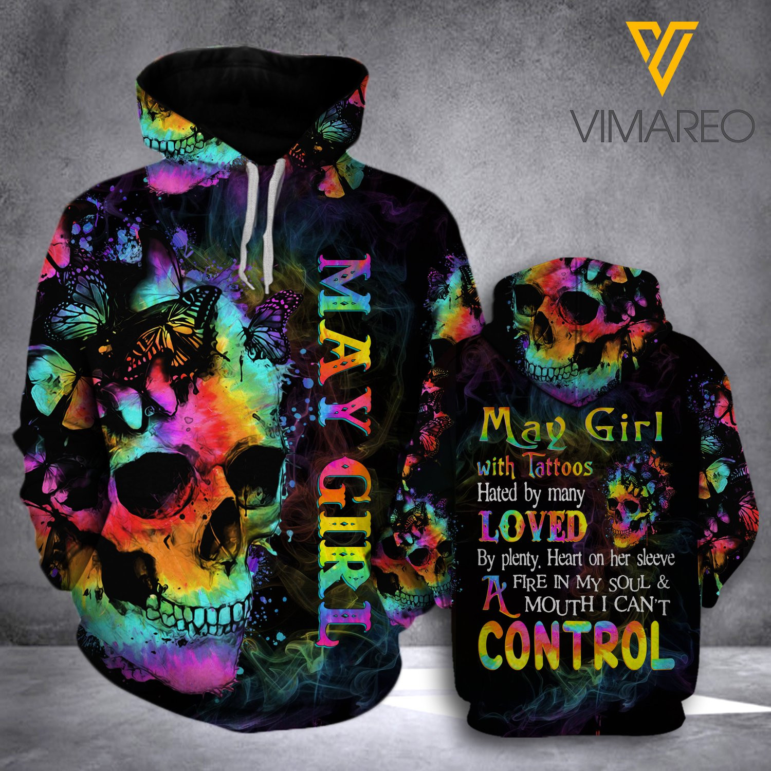 May Girl Chaotic 3D All Over Printed Sweatshirt, Hoodie, Zip Hoodie | Fan Apparel For Men, Women