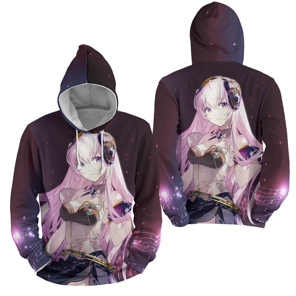 Megurine Luka Performing In Stadium 3D All Over Printed Sweatshirt, Hoodie, Zip Hoodie | Fan Apparel For Men, Women