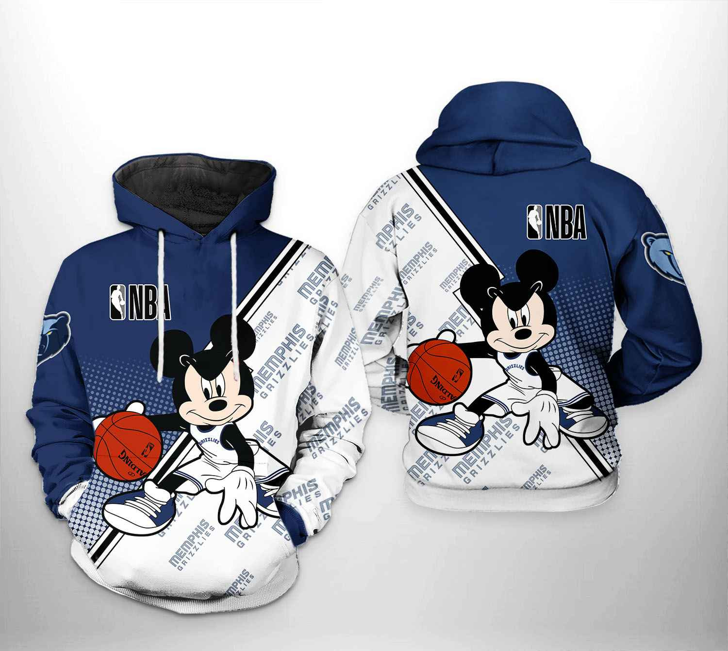 Memphis Grizzlies Nba Mickey 3D All Over Printed Sweatshirt, Hoodie, Zip Hoodie | Special Edition Fan Apparel For Men, Women